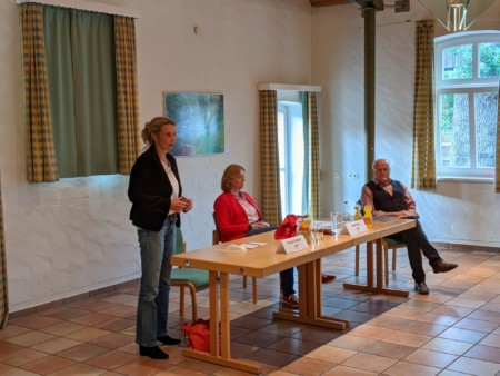 Svenja Stadler, Bärbel Bas und Manfred Lohr im Alten Geidenhof