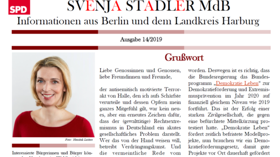 Der Newsletter von Svenja Stadler